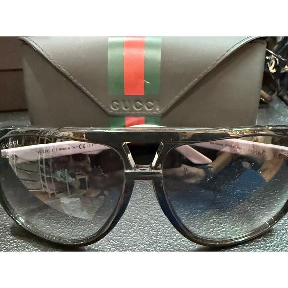 Vintage Gucci  Aviator Sunglasses GG 1622/S Black*63|14|130*Sherry line Case - Picture 2 of 6